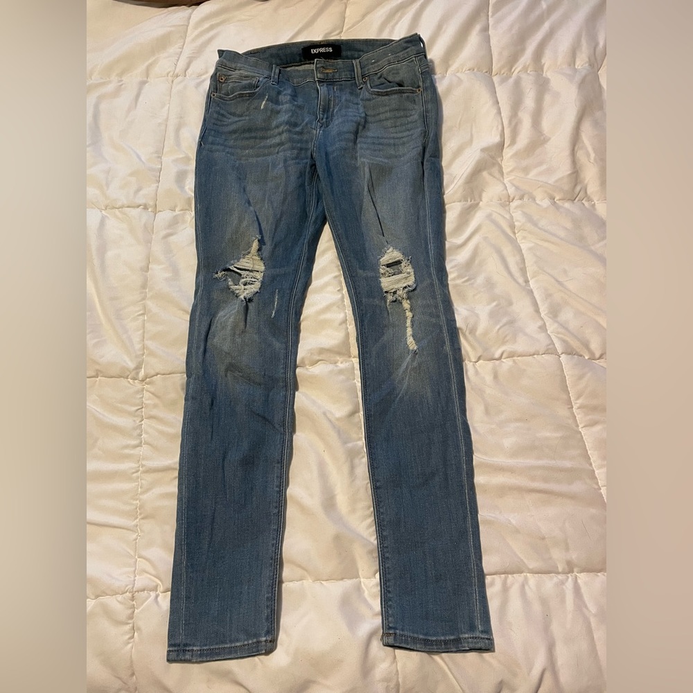 Express Distressed Jeans - Picture 1 of 4